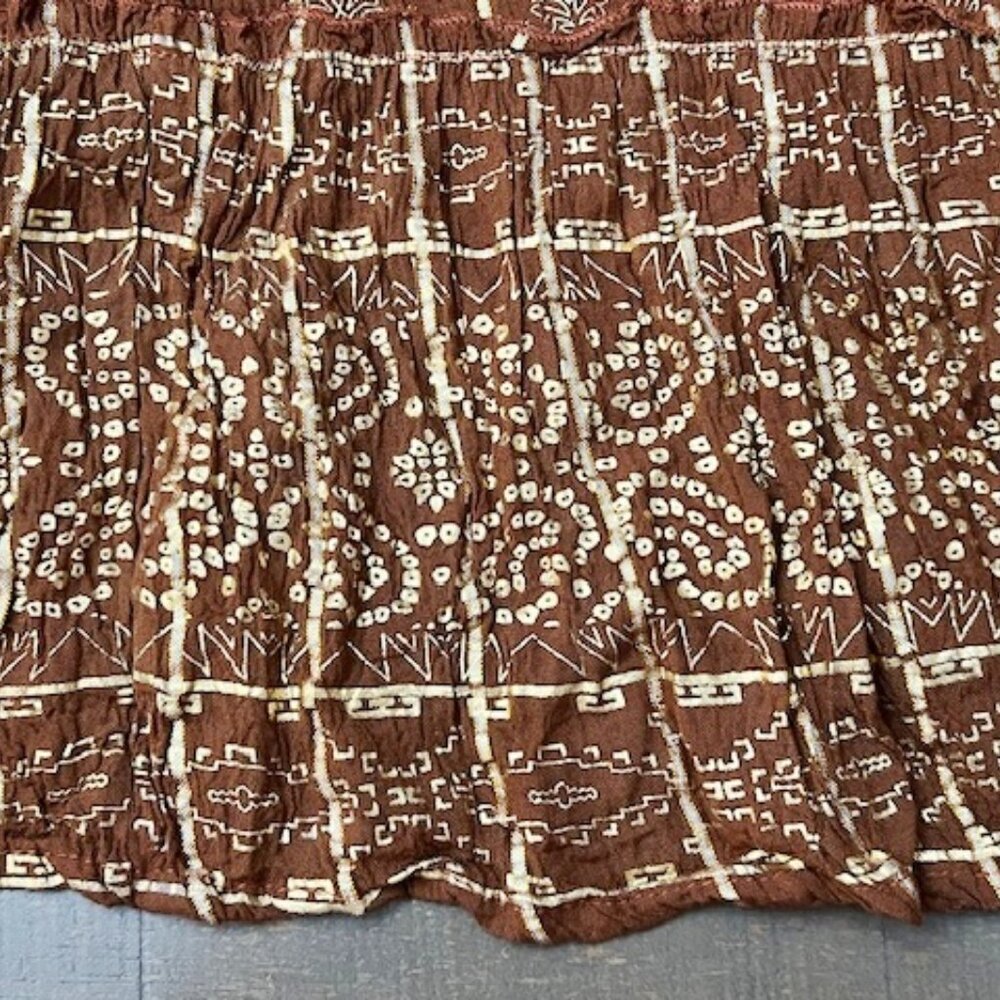 Brown Boho Maxi Dress with V-Neck - Picture 7 of 9